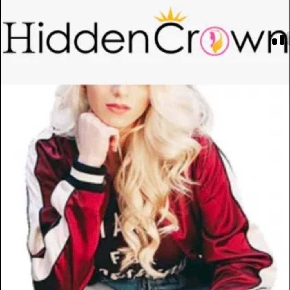 Human Hair Hidden Crown Daydream halo extension. Lightest blonde #613